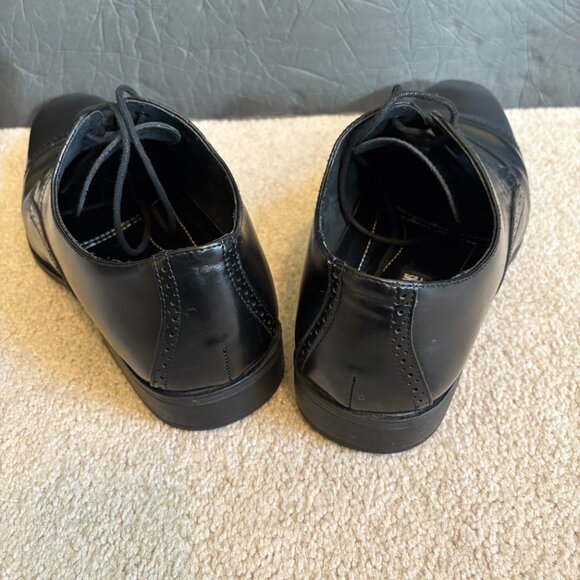 Stacy Adams Abbott Cap Toe Oxford Dress Shoes Black Leather Men's Size 13W - Picture 4 of 10
